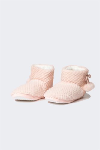 WOMAN Pink Woman Flat Sole Home Slipper