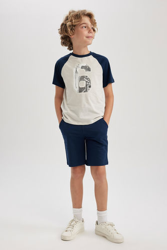 Boy Printed Short Sleeve T-Shirts Shorts 2 Piece Set