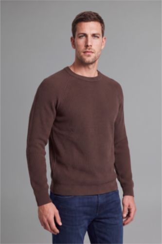 رجال بني Standard Fit Knitwear Pullover