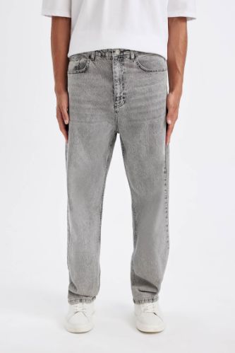 Baggy Geniş Kalıp Normal Bel Geniş Paça Jean Pantolon