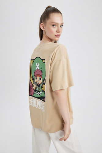 Oversize Fit One Piece Lisanslı Printed Short Sleeve T-Shirt