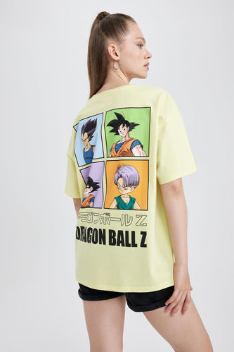 Oversize Fit Dragon Ball Printed Short Sleeve T-Shirt