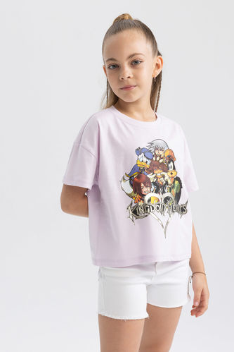 Kız Çocuk Kingdom Hearts Crop Kısa Kollu Tişört