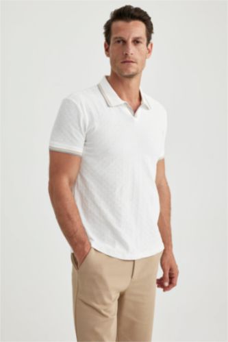 رجال اوف وايت تي شيرت بولو مودرن فيت