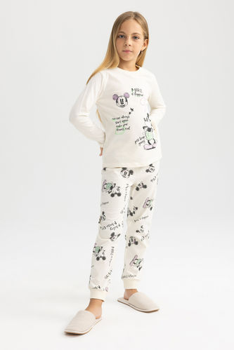 2 piece Relax Fit Mickey & Minnie Licensed Knitted Pyjamas