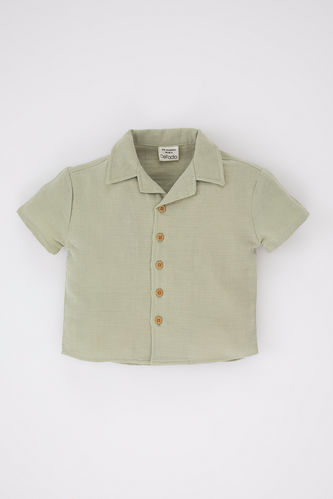 Baby Boy Muslin Short Sleeve Shirt