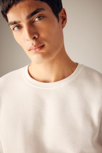 MAN White Slim Fit Long Sleeve Body