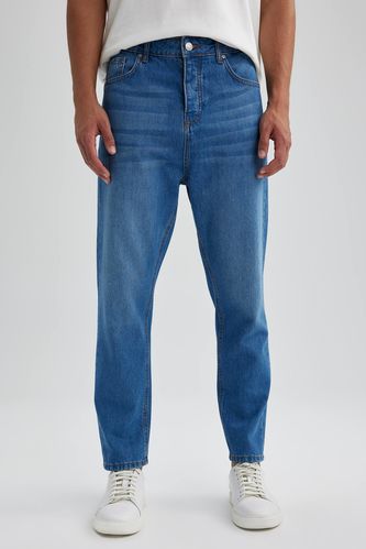 Pantalon Jean Coupe Relaxant Taille Haute