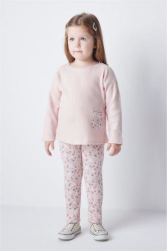 BABY GIRL Rose 2 piece Regular Fit Crew Neck Floral Set