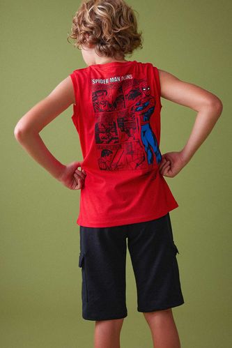 Erkek Çocuk Marvel Spiderman Bisiklet Yaka Atlet