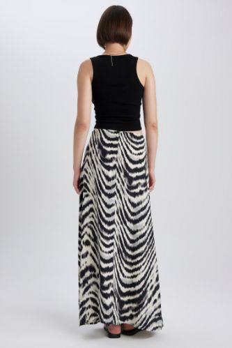 Black colour 2025 maxi skirt zebra