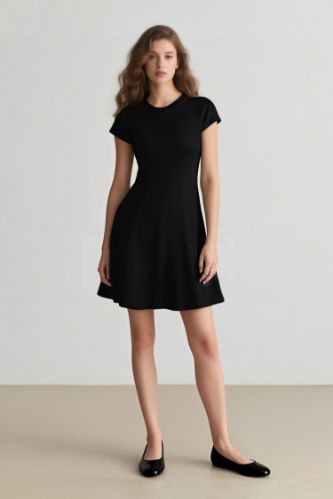 Crew Neck Camisole Raglan Sleeves Mini Dress