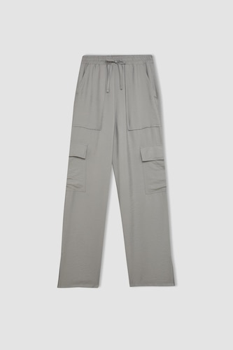 Wide Leg Pocket High Waist Long Length Trousers