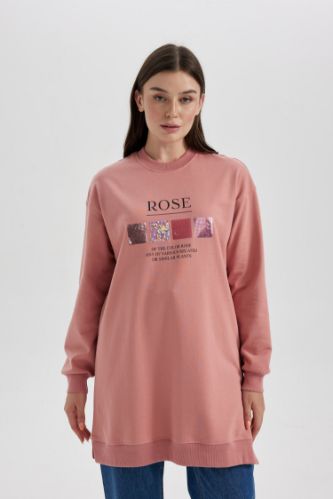 Pink 2024 tunic sweatshirt