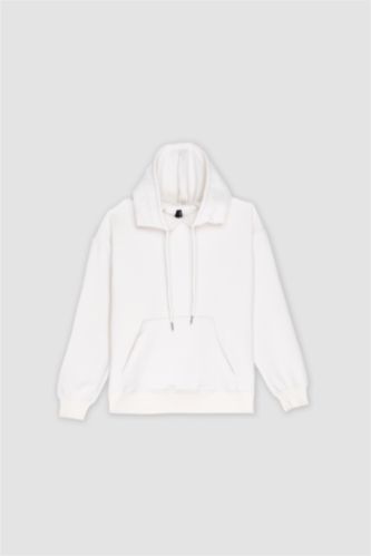 Relax Fit Hooded Thick Fabric Sweatshirt