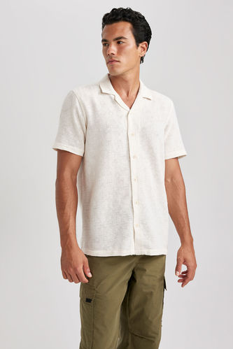 Рубашка стандартного кроя с коротким рукавом из хлопка