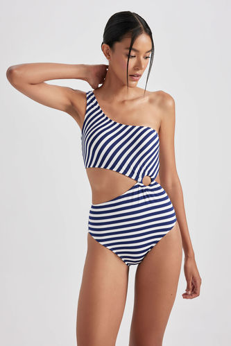 Regular Fit Striped Swimsuit