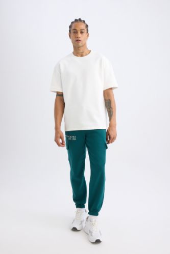 DeFactoFit Jogger Eşofman Altı NBA Boston Celtics Standart Fit Kargo Cepli Beli Paçası Lastikli