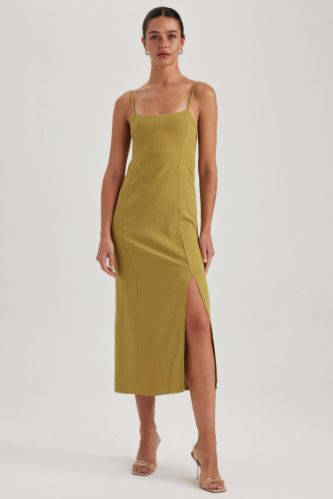 Short mustard yellow hot sale sleeveless dress