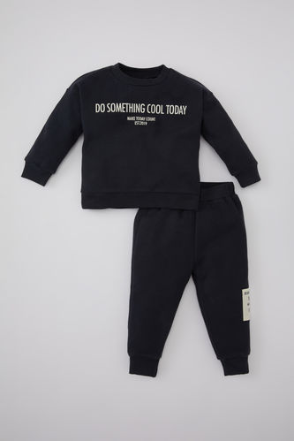 Baby Boy Printed Sweatshirt Sweatpants 2 Piece Set