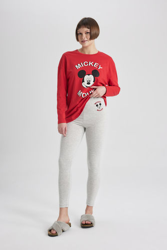 Fall in Love Disney Mickey & Minnie Oversize Fit Uzun Kollu Pijama Takımı