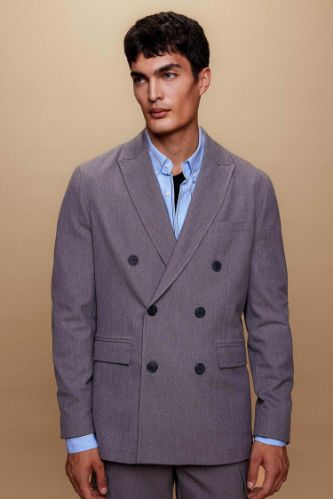 Ceket Yaka Astarlı Düğmeli Blazer Ceket