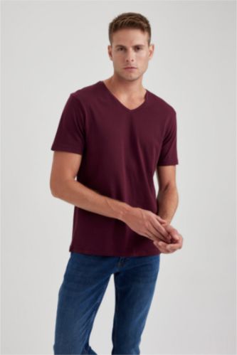 تي شيرت قطن سليم فيت بياخة V