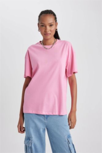 Oversize Fit Crew Neck Short Sleeve T-Shirt