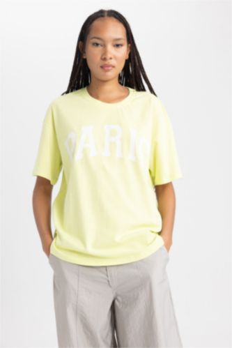 Oversize Fit Crew Neck Short Sleeve T-Shirt