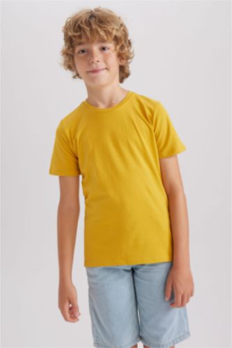 Young Boys - Teen Boys Yellow Boy Regular Fit Short Sleeve T-Shirt