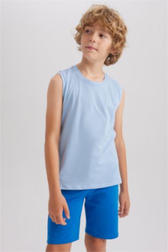 Young Boys - Teen Boys Blue Boy Regular Fit Tank Top