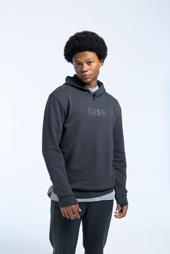 Standard Fit Printed Long Sleeve Sweatshirt