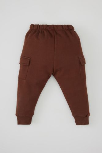 Brown BABY BOY Baby Boy Label Printed Sweatpants 3083006 DeFacto