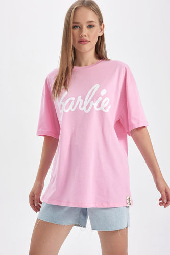 Oversize Fit Barbie Licensed Short Sleeve T-Shirt