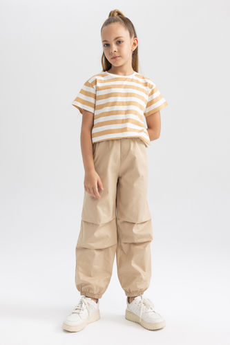 Kız Çocuk Paraşüt Pamuklu Pantolon