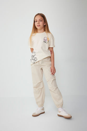 Girl Parachute Cotton Trousers