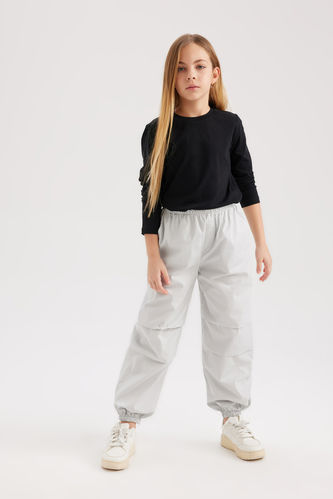 Girl Parachute Cotton Trousers
