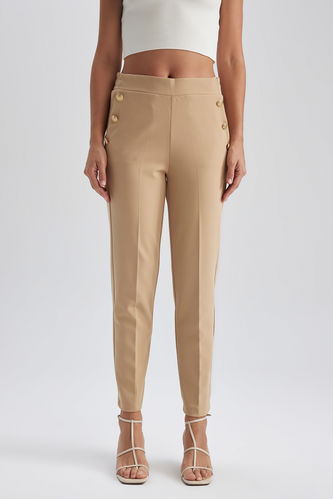 Womens Carrot-Fit Trousers Chocolate | Marella Trousers » Alevli Oto