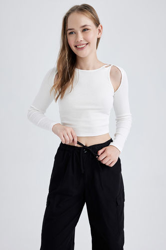 Slim Fit Camisole Long Sleeve T-Shirt