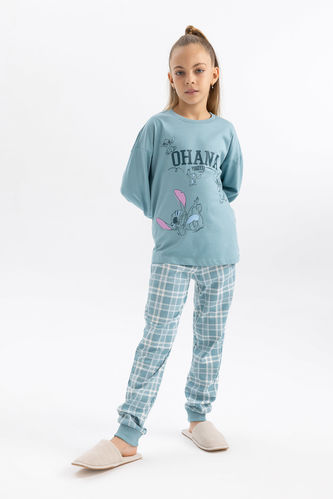 Turquoise FILLES Pyjama Jersey à Manches Longues Imprimé Disney Lilo &  Stitch Pour Fille 2899177