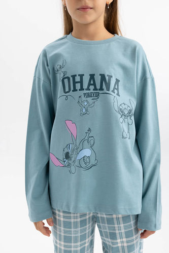 Turquoise FILLES Pyjama Jersey à Manches Longues Imprimé Disney Lilo &  Stitch Pour Fille 2899177