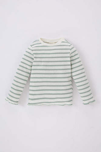 Baby Girl Striped Ribbed Camisole T-Shirt