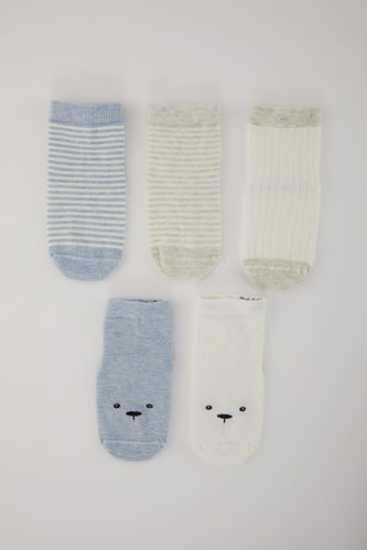 Длинные носки из хлопка для малышей мальчиков, 5 пар