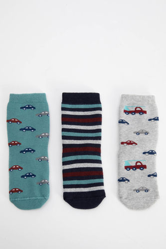 Baby Boy 3 Piece Cotton Long Socks