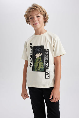 Boy New Regular Fit Crew Neck Printed T Shirt