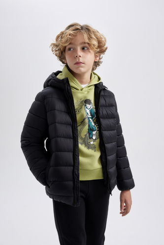 Boy Waterproof Hooded Puffer Jacket