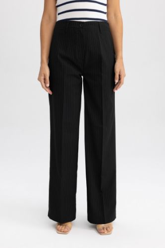 Black WOMAN Wide Leg High Waist Trousers 2902407