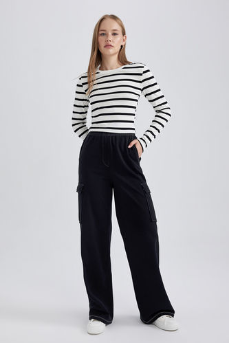 Cargo Jogger Thick Sweatshirt Fabric Trousers