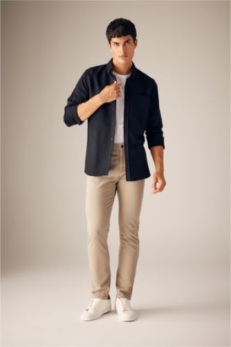 MAN Beige Slim Fit Trousers