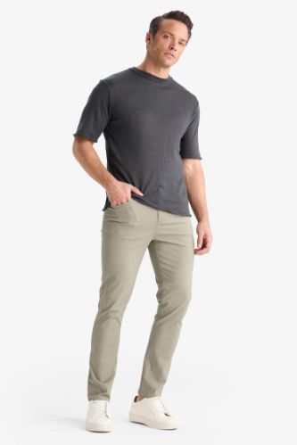 Slim Fit Dar Kesim Dar Paça Cepli Pantolon